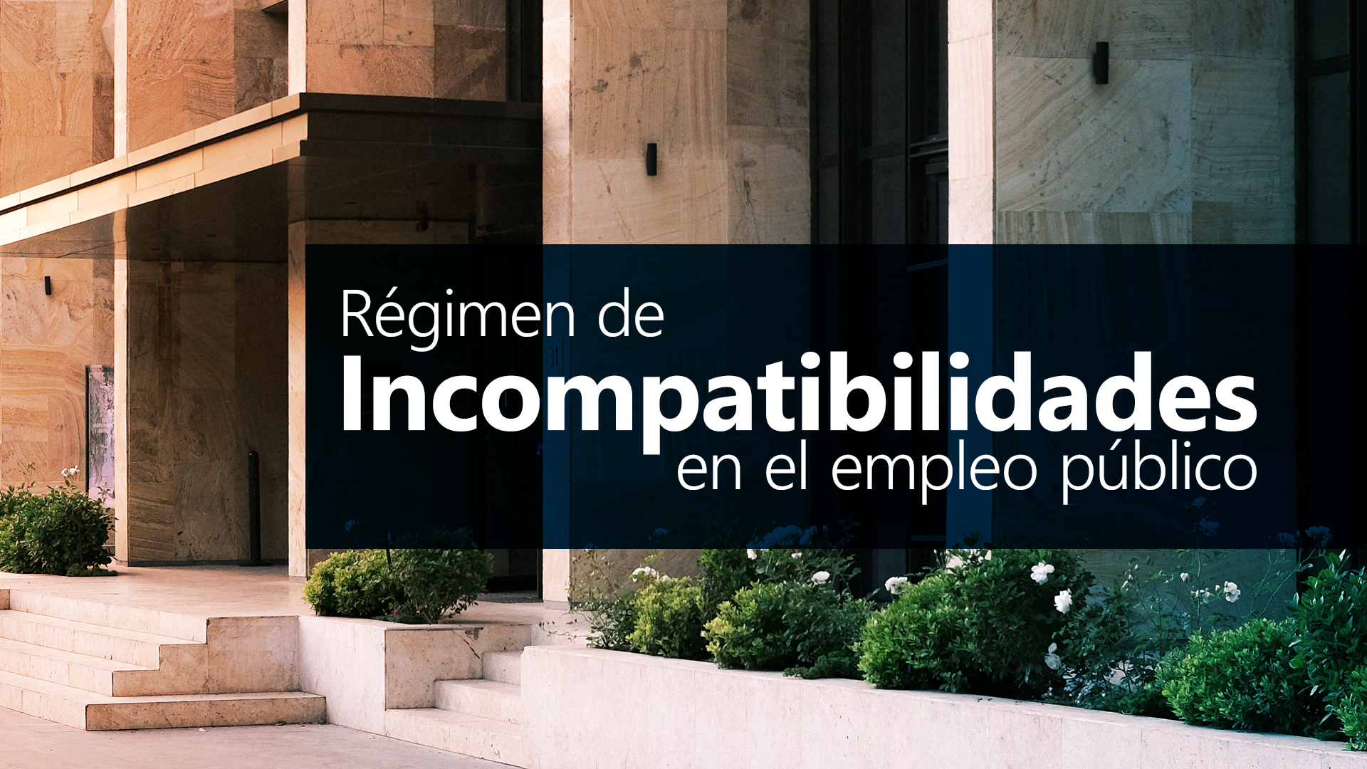 Curso de R&eacute;gimen de incompatibilidades en el empleo p&uacute;blico